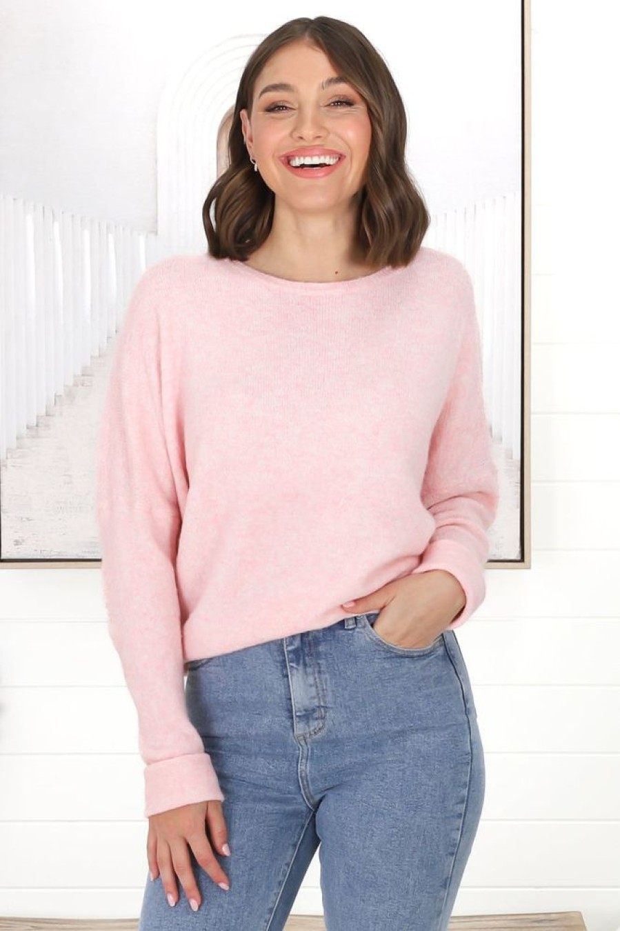 Jackets/Knitwear Salty Crush | Joanne Knit Top - Pink