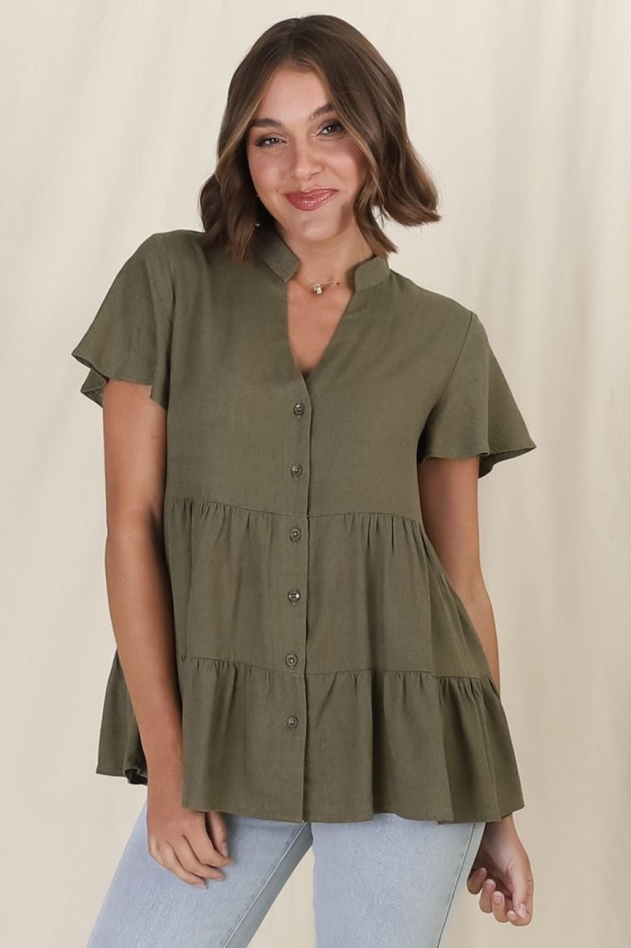 Tops Salty Crush | Barila Top - Military Green