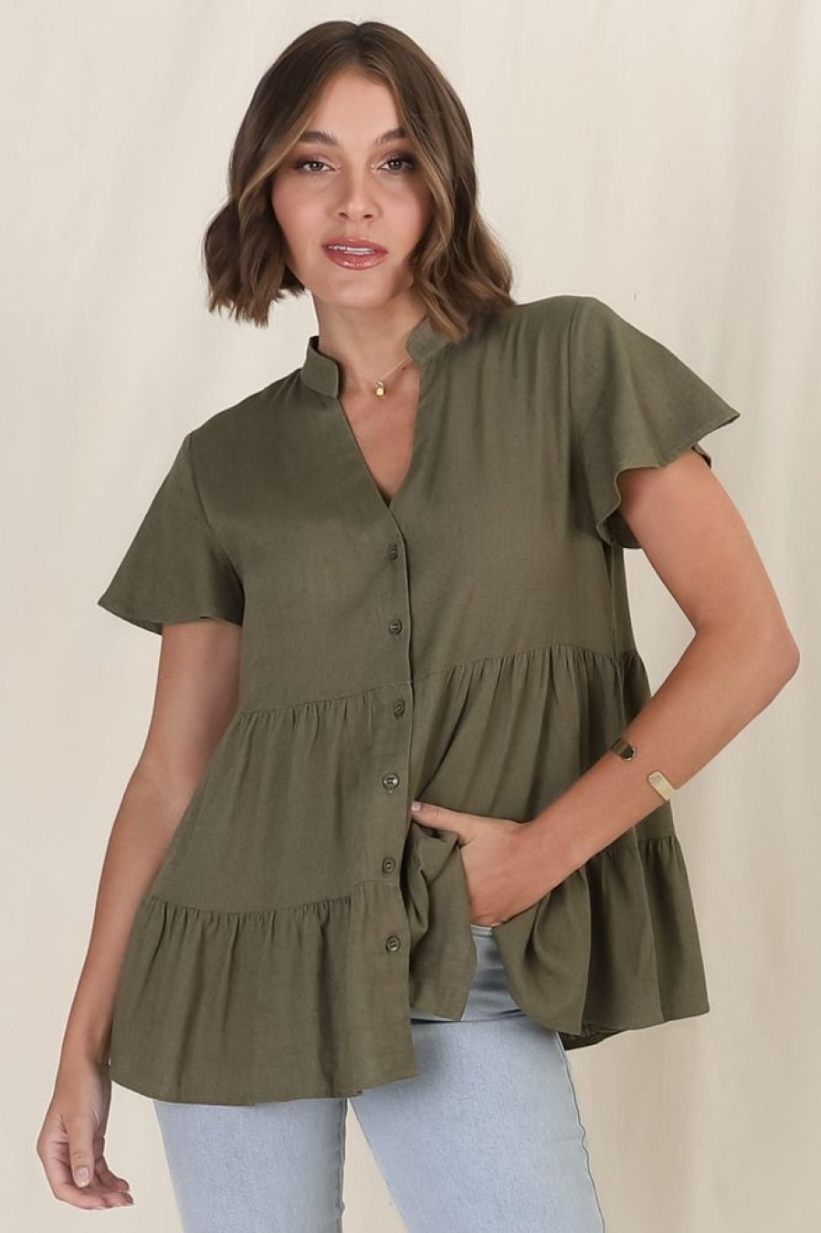 Tops Salty Crush | Barila Top - Military Green