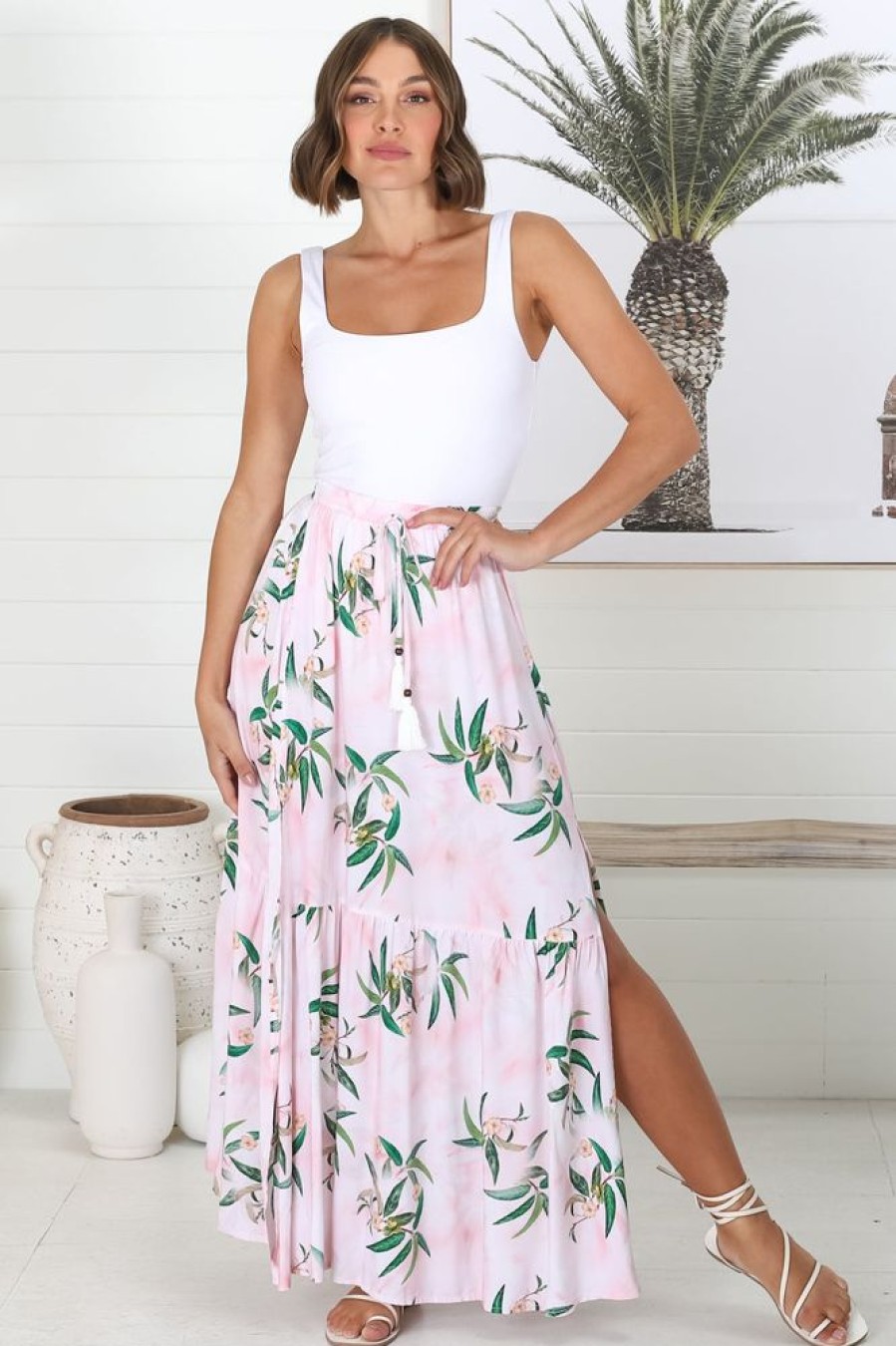 Bottoms Salty Crush | Olianna Maxi Skirt - Pink