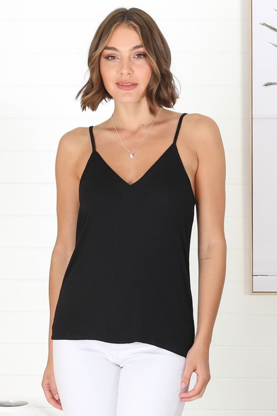 Tops Salty Crush | Venus Cami - Black