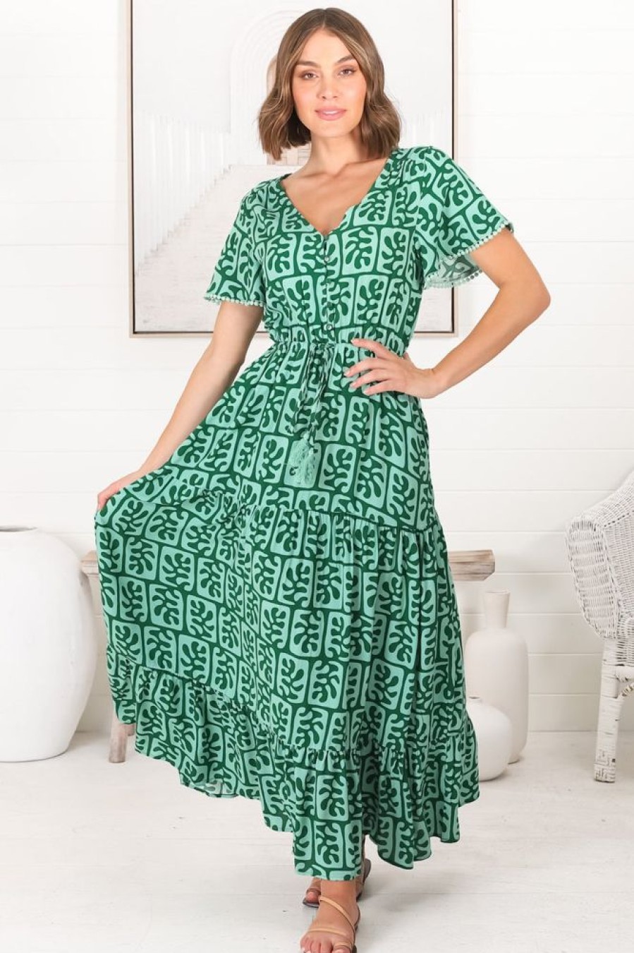 Dresses Salty Crush | Demy - Davey Maxi Dress - Green