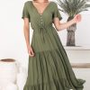 Dresses Salty Crush | Hanna Maxi Dress - Olive