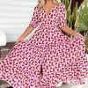 Jaase JAASE | Jaase - Tessa Maxi Dress: A Line Pull Tie Waist Dress In Euphoria Print