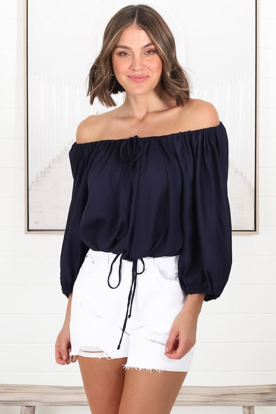 Tops Salty Crush | Thelma Top - Navy