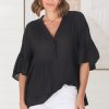 Tops Salty Crush | Nell Top - Black