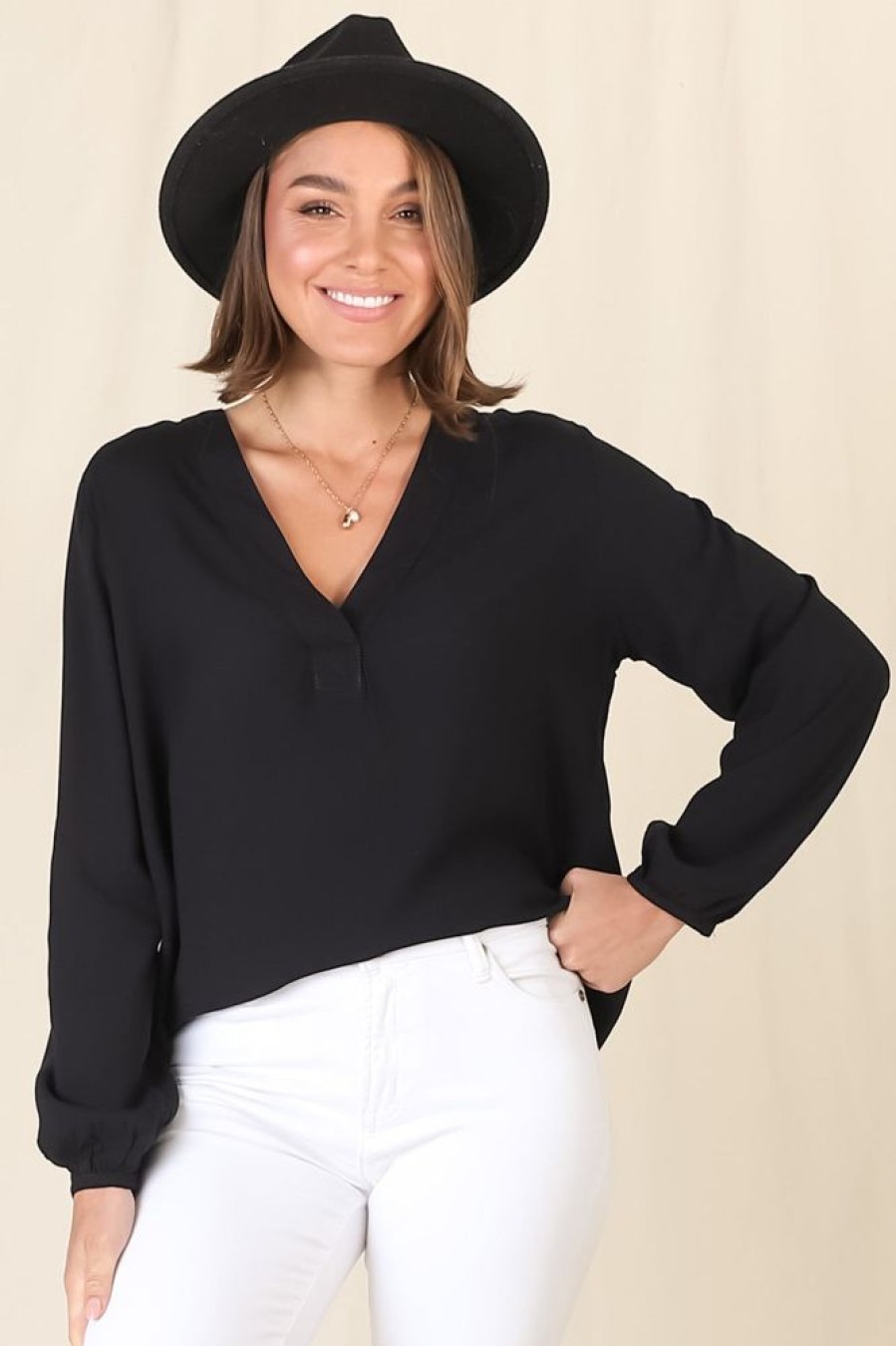 Tops Salty Crush | Nelly Top - Black