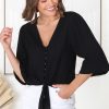 Tops Salty Crush | Amber Top - Black