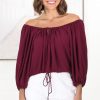 Tops Salty Crush | Thelma Top - Wine