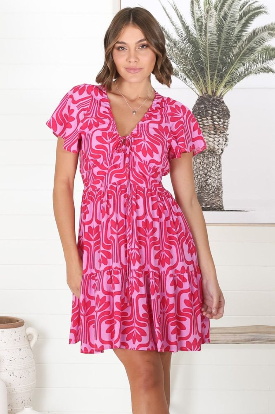 Dresses Salty Crush | Lilly - Luvira Mini Dress - Pink