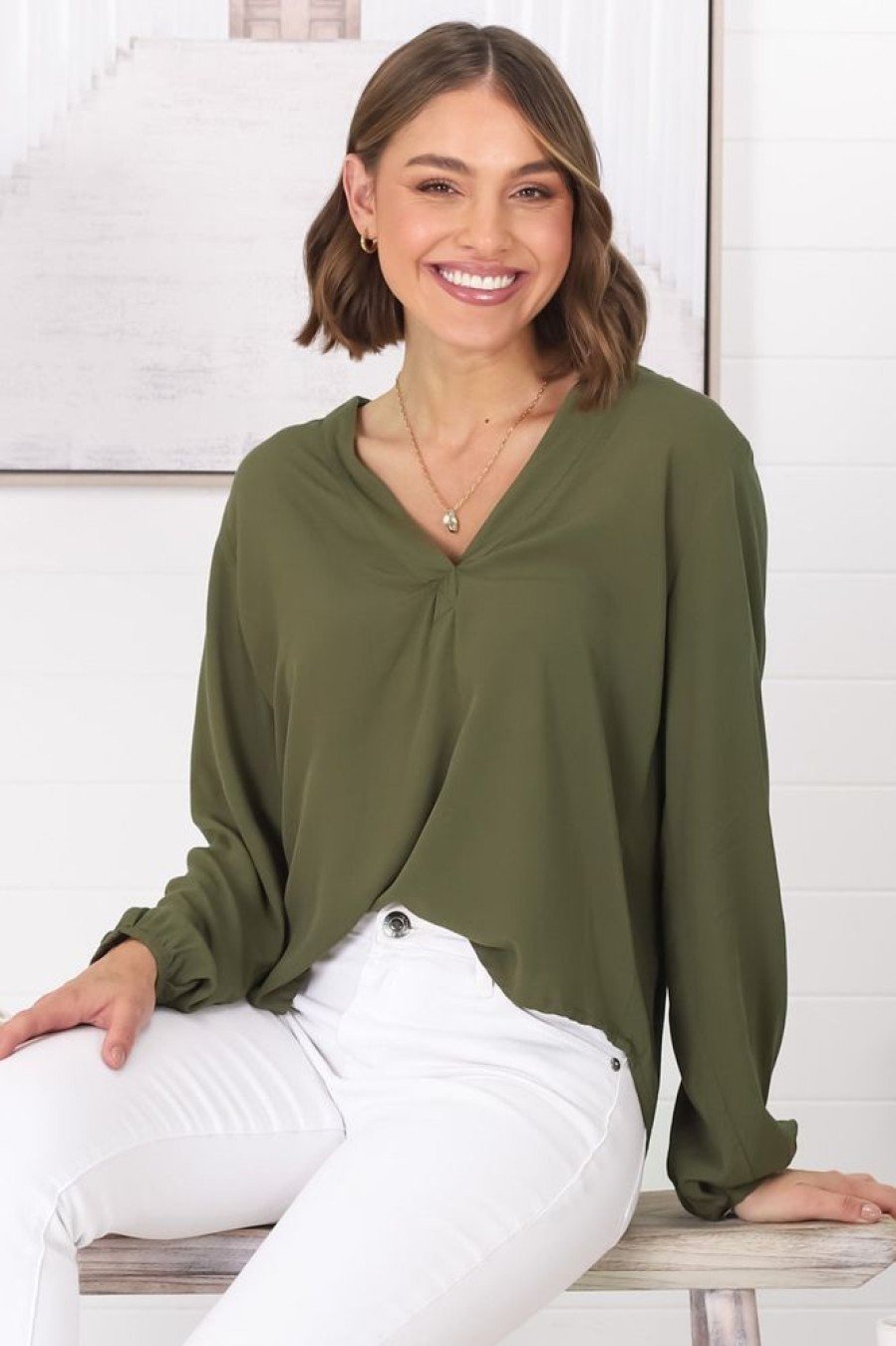 Tops Salty Crush | Nelly Top - Green