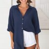 Tops Salty Crush | Beachly Shirt - Navy