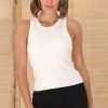 Tops Salty Crush | Kitty Ribbed Crop - Cream