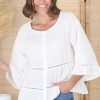 Tops Salty Crush | Florli Blouse - White