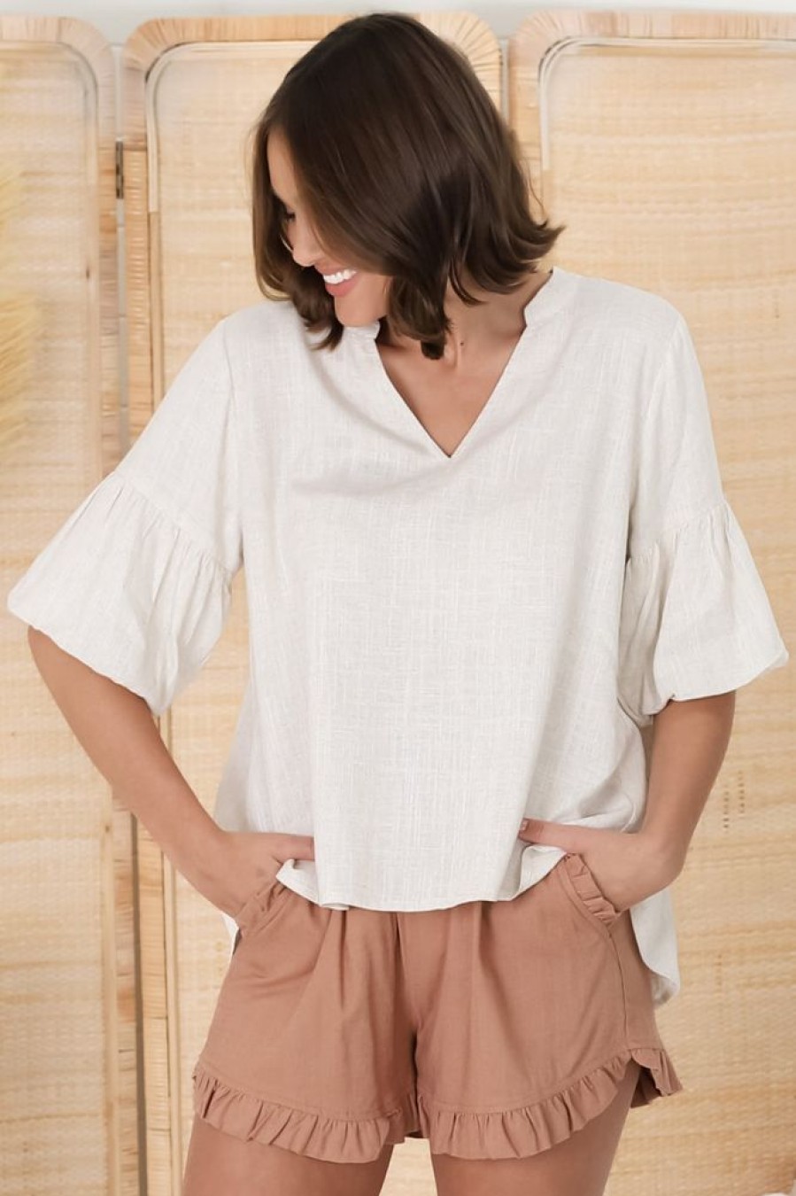 Tops Salty Crush | Melly Top - Cream