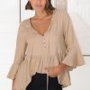 Tops Salty Crush | Sandy Top - Cream