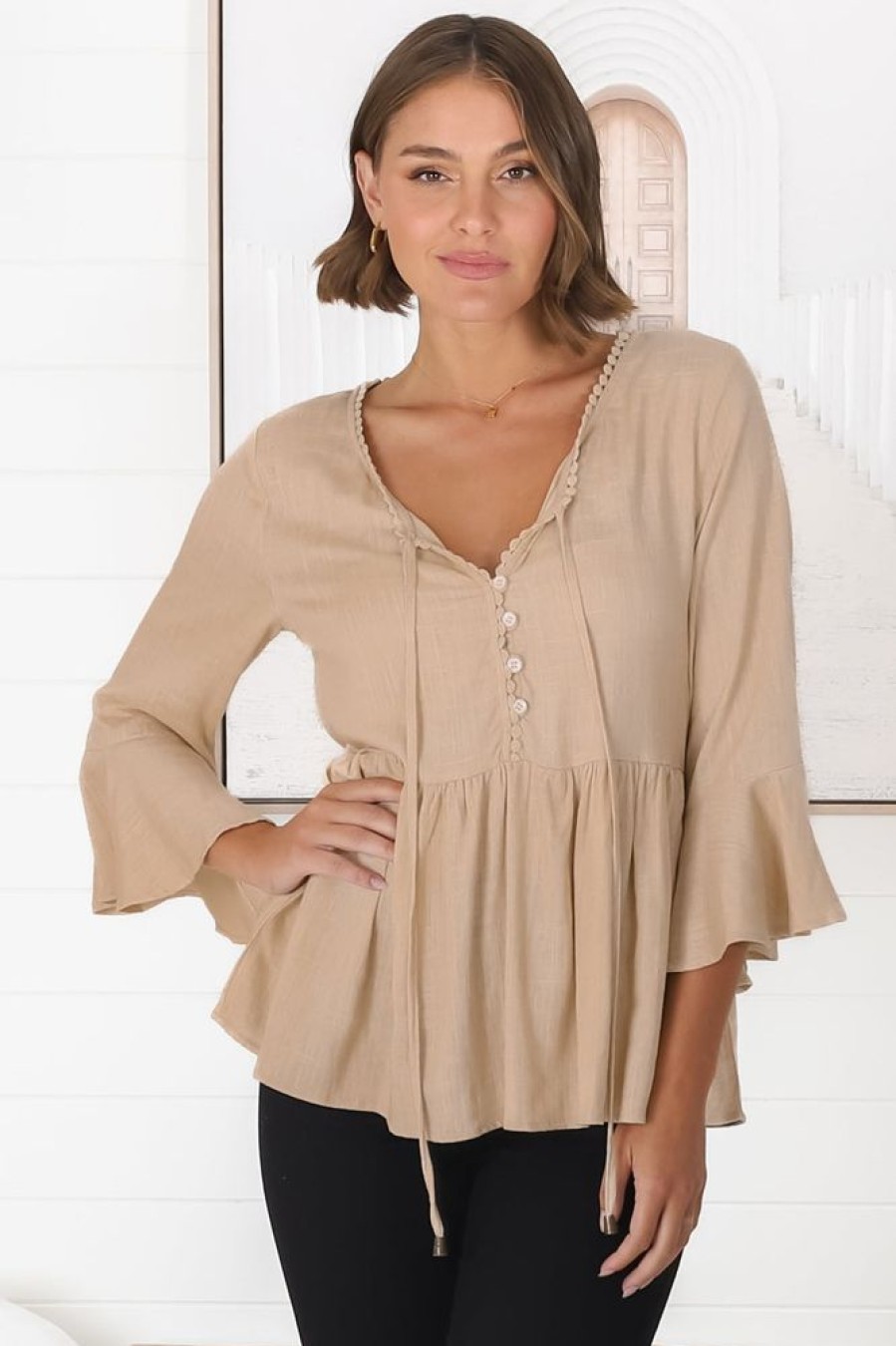 Tops Salty Crush | Sandy Top - Cream