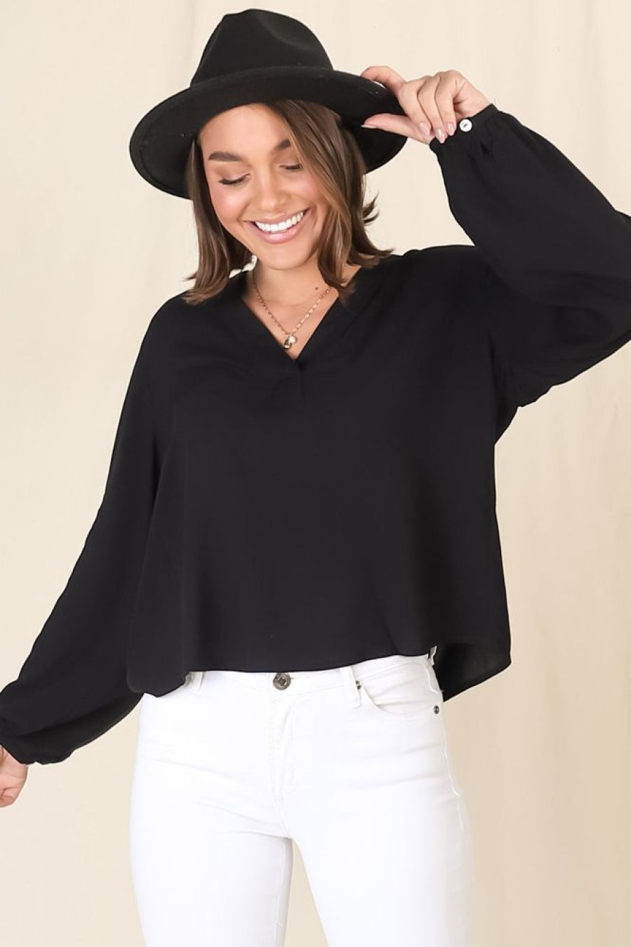 Tops Salty Crush | Nelly Top - Black