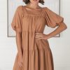 Dresses Salty Crush | Harlow Mini Dress - Tan