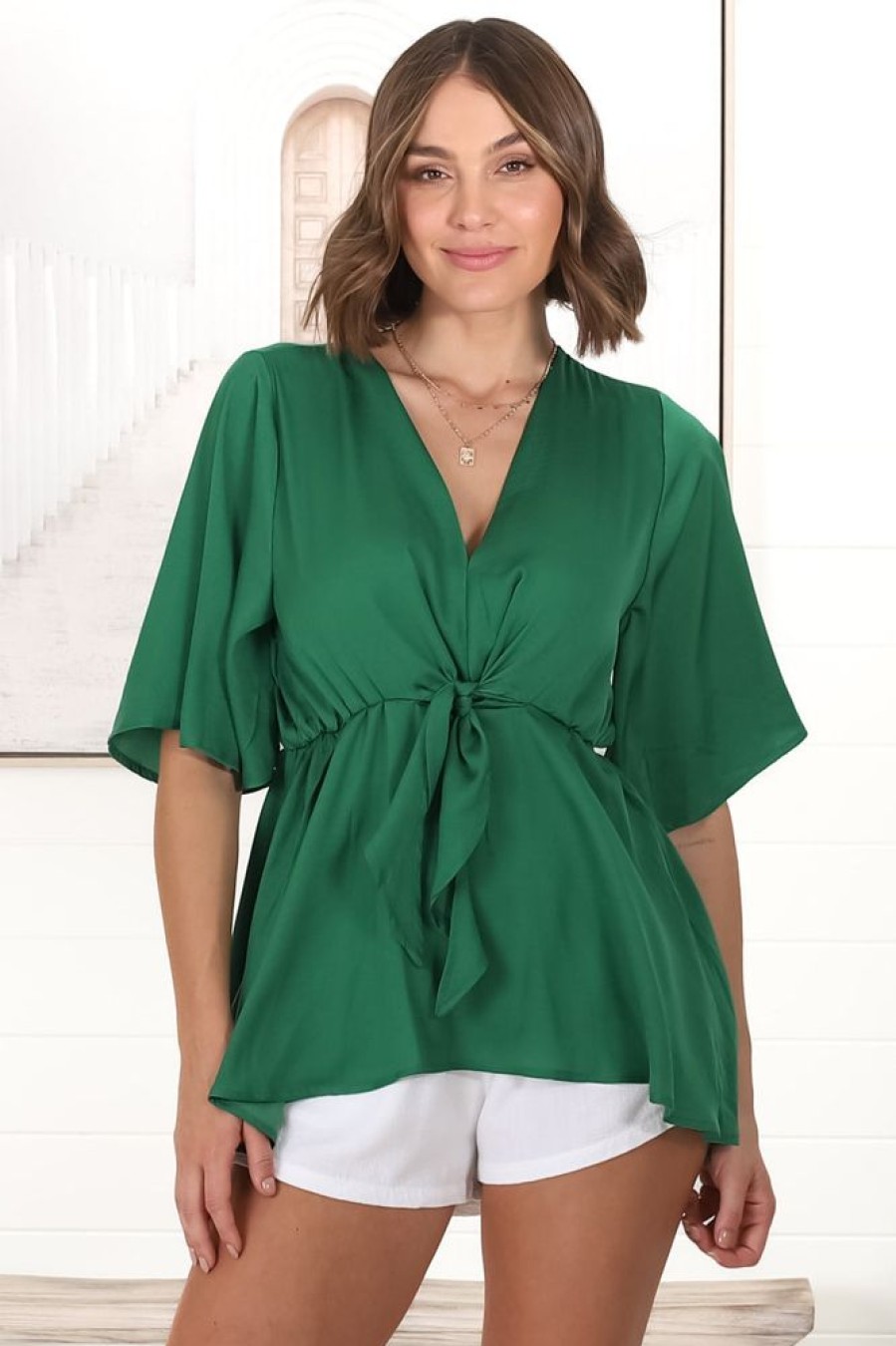 Tops Salty Crush | Vera Top - Emerald