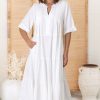 Dresses Salty Crush | Ayva Midi Dress - White